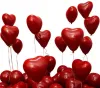 10-inch heart-shaped double-layer pomegranate red latex balloon wedding room party decoration and arrangement network Gemstone red double-layer balloon Specification image